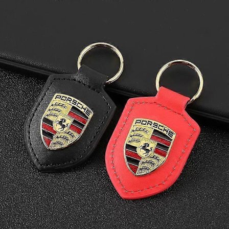 2 KPL Porsche avaimenperä punainen ja musta yhdistelmä avaimenperä