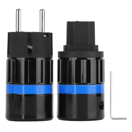 Monosaudio Ren koppar RhodiumPlated strömkabel för HIFI-ljudströmkabel (E104R/F104R(hane/hona))