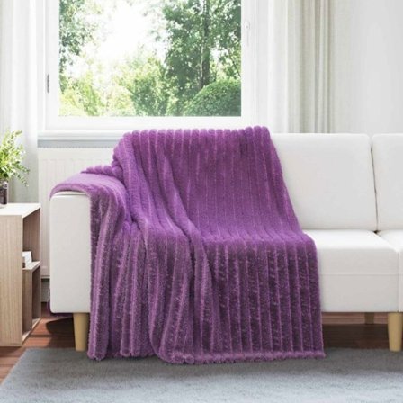 Täckning - täcke - pläd Vidaxl Kast Lila 200 x 150 cm Fleece