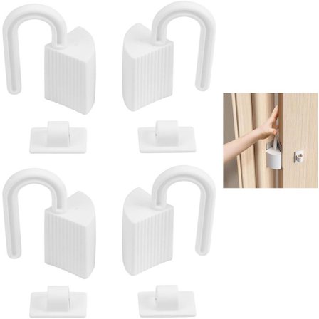 4-delars set Antikollisionslist Dörrstopp Vindtätt säkerhetsdörrstopp, plastmaterial Fingerskydd Förhindrar barns händer från