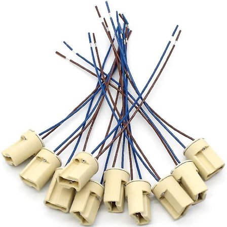 10-pack G9 Lamphållare Teflon Tråd, halogenlampor Keramisk Anslutningssockel, g9 Lamphållare 250v G9 S