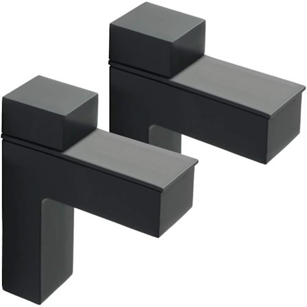 Glashyllfäste Justerbart och anpassningsbart hyllstöd för 3-35MM tjocklek kompatibelt Badrum, Skruv Väggmonterad, Matt Svart Finish i Zink Al