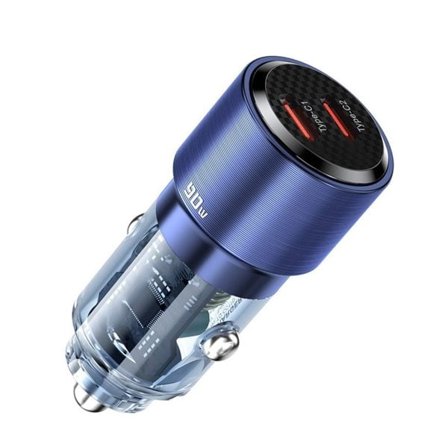 Qualo billaddare 90W med dubbla USB-C-portar och snabbladdning