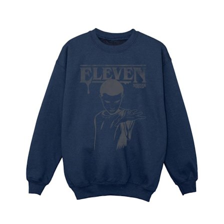 Netflix Girls Stranger Things Dark Eleven Sweatshirt 7-8 år