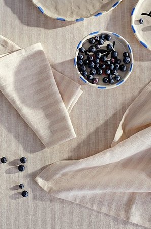 Jotex - Servet 2-pak Beige/wit Beige/wit - HERIBERT - Koop Servetten bij Jotex