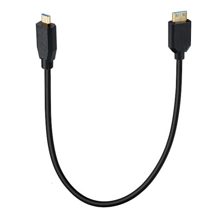 Micro HDMI-kabel Ultra High Speed, Bakåtkompatibel 4K-upplösningsstöd, Guldpläterade kontakter för stabil signalöverföring, Flexibel kabel med