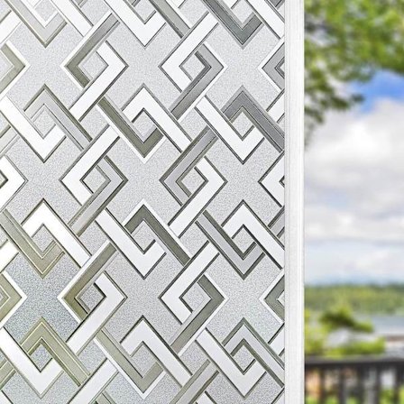 Blackout-ikkunakalvo, yksityisyysikkunakalvo, neliökuvioinen ikkunakalvo, UV-suojaava ikkunakalvo, liimaton staattinen ikkunakalvo 44,5x200CM