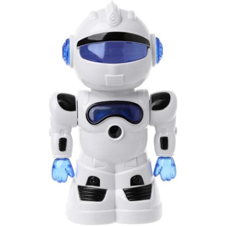 (Blå) Manuel blyantspidser, sød robottegneserie, velegnet til børn og studerende til at lære skolematerialer