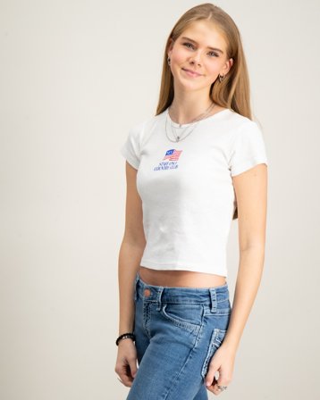 RYVLS Flag Tee Hvit T-skjorter Jente - Kids Brand Store