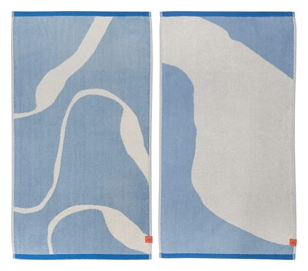 Mette Ditmer Guest Towel Light Blue / Off-White 2-Pack, Tøj & Bolig, Boligtekstiler, Håndklæder