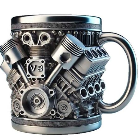 V8-motor rustfri stålkopp V8-motor krus V8-motor rustfri stålkopp personlig 3D-motor kreativ V8-motor krus