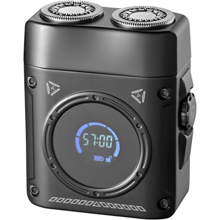 Mini Elektrisk Barbermaskine til Mænd, Bærbar Trådløs Genopladelig Rejsebarbermaskine med Præcisionsblade, Kompakt Våd/Tør Barbermaskine til Hurtig 