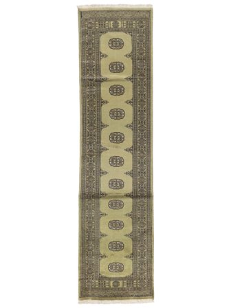 Hand Knotted Pakistan Bokhara 2Ply Rug 77X304 Wool Dark Yellow/Brown Small