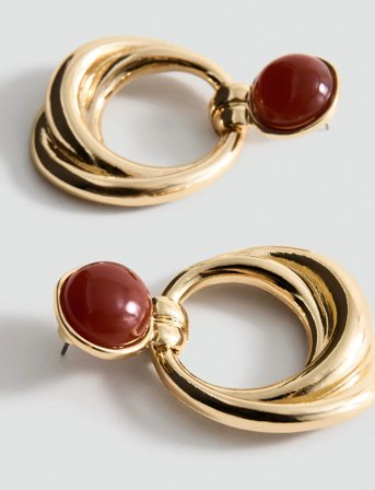 Mango Mixed Hoop Earrings - Gold - ONE SIZE