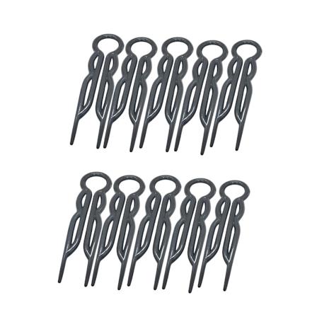 Set med 10 magiske hårnåler - Svart