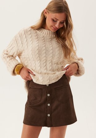 ONLY-Onlamazing-stina Faux Suede Skirt-M