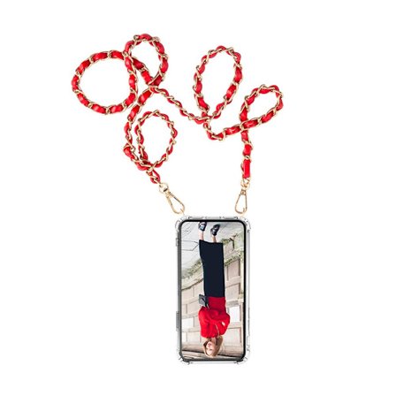 Boom Halsbandsrem Chain Inside - Maroon