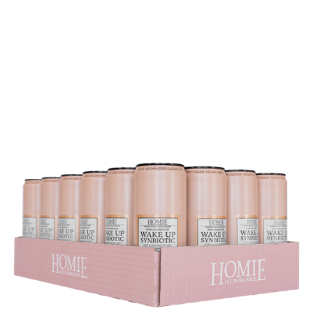 Homie life in balance 24 x Wake Up Synbiotic Funktionsdryck 330 ml