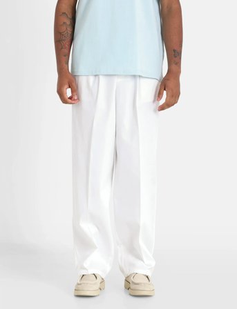 SIXTH JUNE Loose Fit Tailored Pants - White - XL Regular
