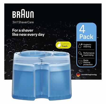 Braun CCR4 Clean & Renew Refill-Patroner 4 stk., Mænd, Barbering, Tilbehør
