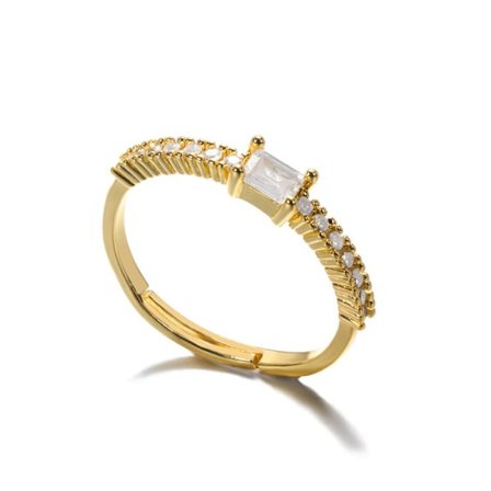 Ny design Modering Grön Cubic Zirconia Justerbar Dam Koppar Lyx Kristall Mode Elegant Party Smycken Present