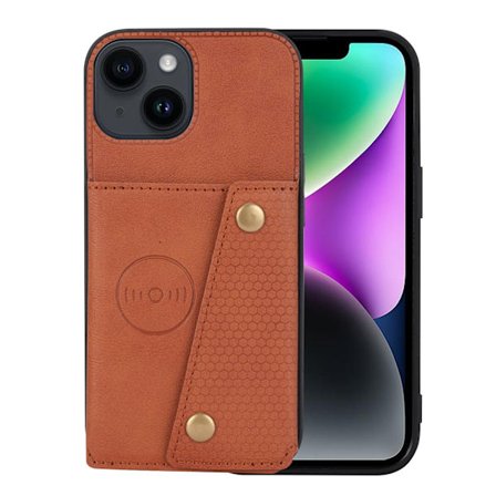 iPhone 15 Plus - Lyxigt PC-läder Retro Flip Fashion Plånboksfodral