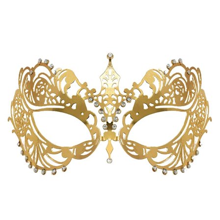 1-Pack Halvansiktsmask Metall Diamant Maskerad Mask Rekvisita Järn Diamant Metallmask