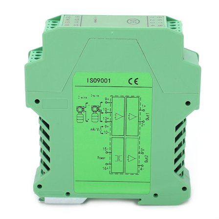 DC-signaalierotin virtalähetin piirisuojaus 1 tulo 2 lähtöä 0-5V - 4-20mA