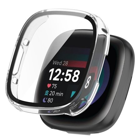 Fitbit Versa 4 / Sense 2 skal i härdat glas - Transparent