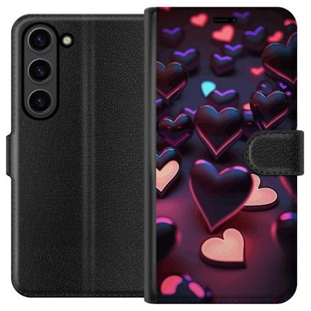 Kompatibelt Lommeboketui til Samsung Samsung Galaxy S24 Midnattshjerter