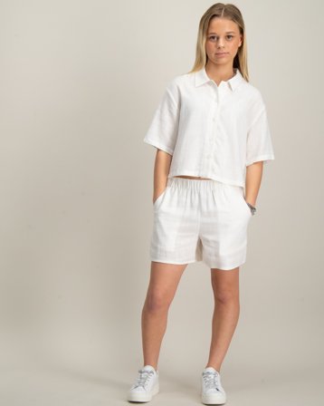 Grunt Kate Linen Shorts Blanc Shorts Fille - Kids Brand Store