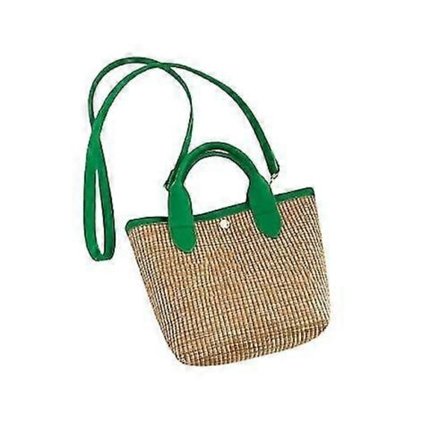 Axelremsväska i halm, Halmkoppling, Axelremsväska i halm, Casual strandväska i halm, Handgjord väska