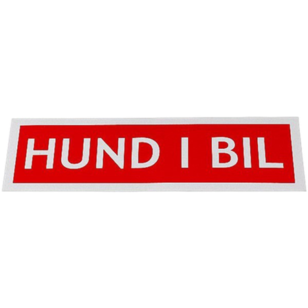 Pritax - Hund i bil - magnetisk klistremerke Rød 30 x 8 cm - Hund - ZOO.no