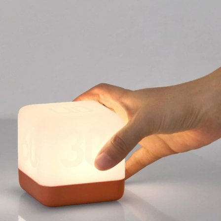 LED Natlampe Kreativ Flip Timing Dæmpbar Soveværelse Berøring