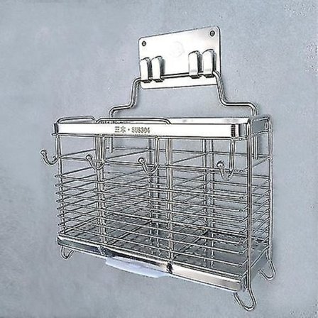 304 Rustfrit Stål Spisepinde Bur Køkken Aftapningsrør Væggen