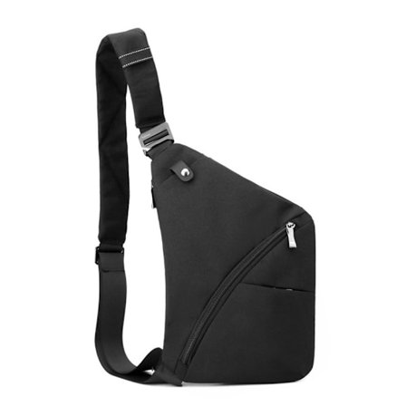 Travel Sling Bag Small Chest Bag SVART VENSTRE HÅND VENSTRE HÅND