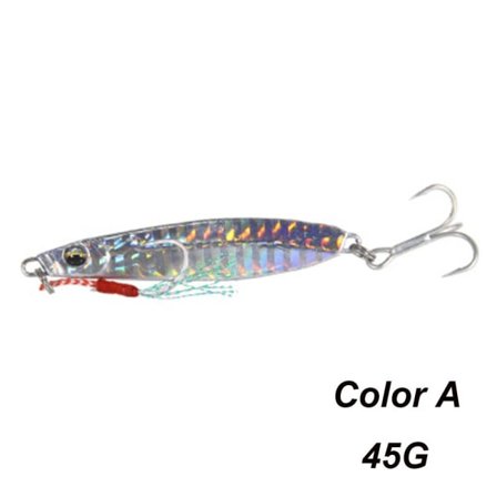 Fjäder Metall Fiskedrag Jig Age Blygjutning FÄRG A - 45G