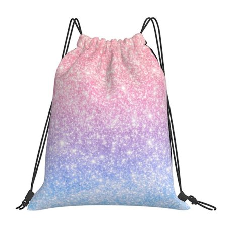 Hot 2025 Pastel regnbue glitter snorpose vanntett gymbag for festreise sportsoppbevaring