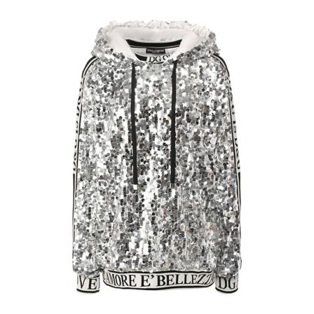 Dolce & Gabbana, Hoodie Szary, Kobieta, Rozmiar: 2XS