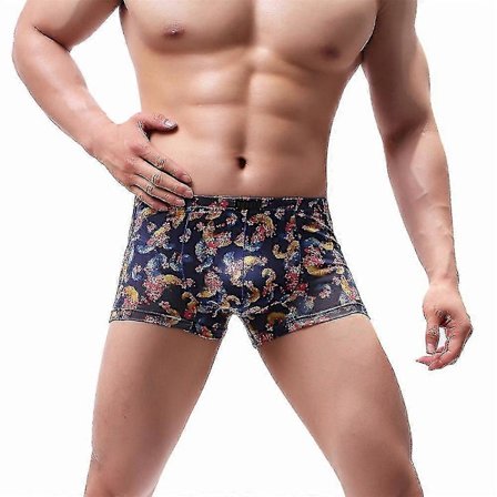 Herr Blommig Sexig Boxer Kalsonger Underkläder Stretch Trosor Shorts