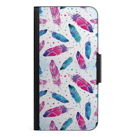 Naive iPhone 13 Mini Plånboksfodral - Feathers