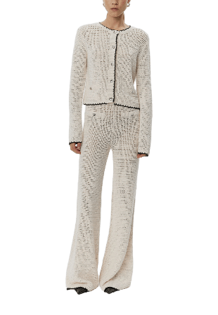 DAY Birger et Mikkelsen Turner Cardigan - Cotton Structure Stickat Dam Vit S