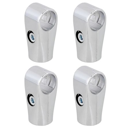 4 stk Metall tørkerack rørbeslag Toveis kobling 25 mm indre diameter