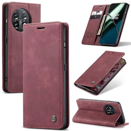 CASEME 013 Series Telefon Cover til OnePlus 11 5G Magnetisk Flip PU Læder Etui Wallet Stand Cover