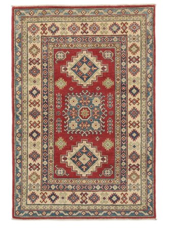 Hand Knotted Kazak Fine Rug 100X149 Wool Dark Red/Brown Small