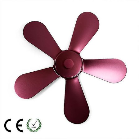 5 Blade For Heat Powered Wood Stove Fan Wood Log Burner Fireplace