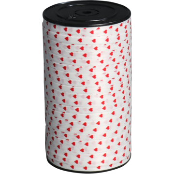 Gavebånd Hjerte Hvit