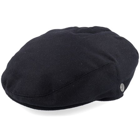 Jaxon & James - Black - flatcap - Cap - Pure Wool Harlem Black Flat Cap - Hatstore