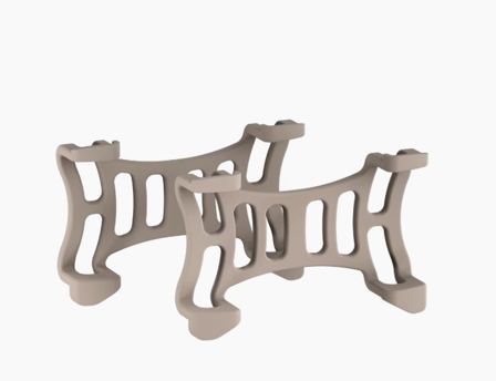 Tractive Hund 6, Rubber Clips, Brown, 2 st