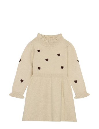 Fliink Benna Winter Dress - Beige - 3 Y